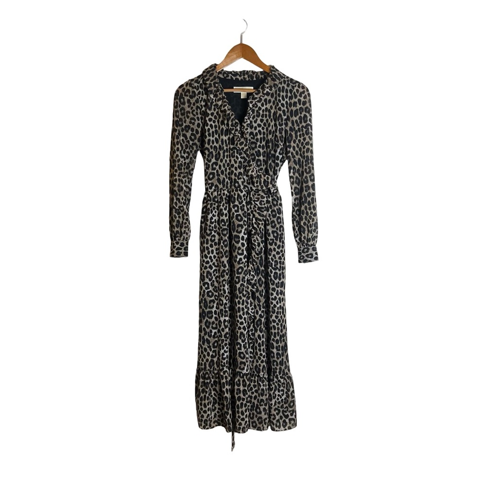 Michael Michael kors cheeta print wrap maxi dress